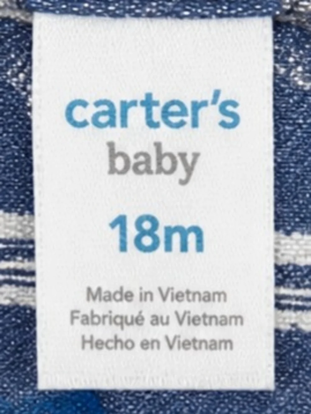 Carter's Baby Girls 3-Piece Blue & White Stripe Outfit Set w/ Headband & Bloomer
